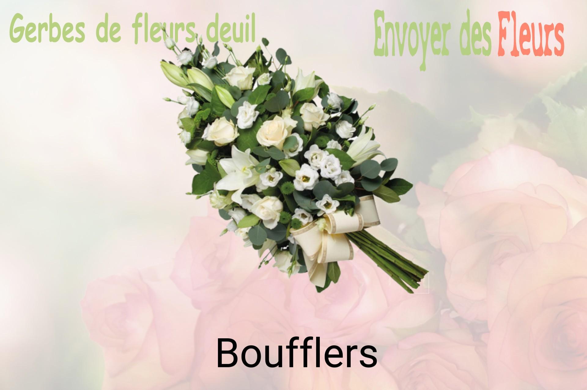 Gerbe de fleurs de deuil livrée à Boufflers